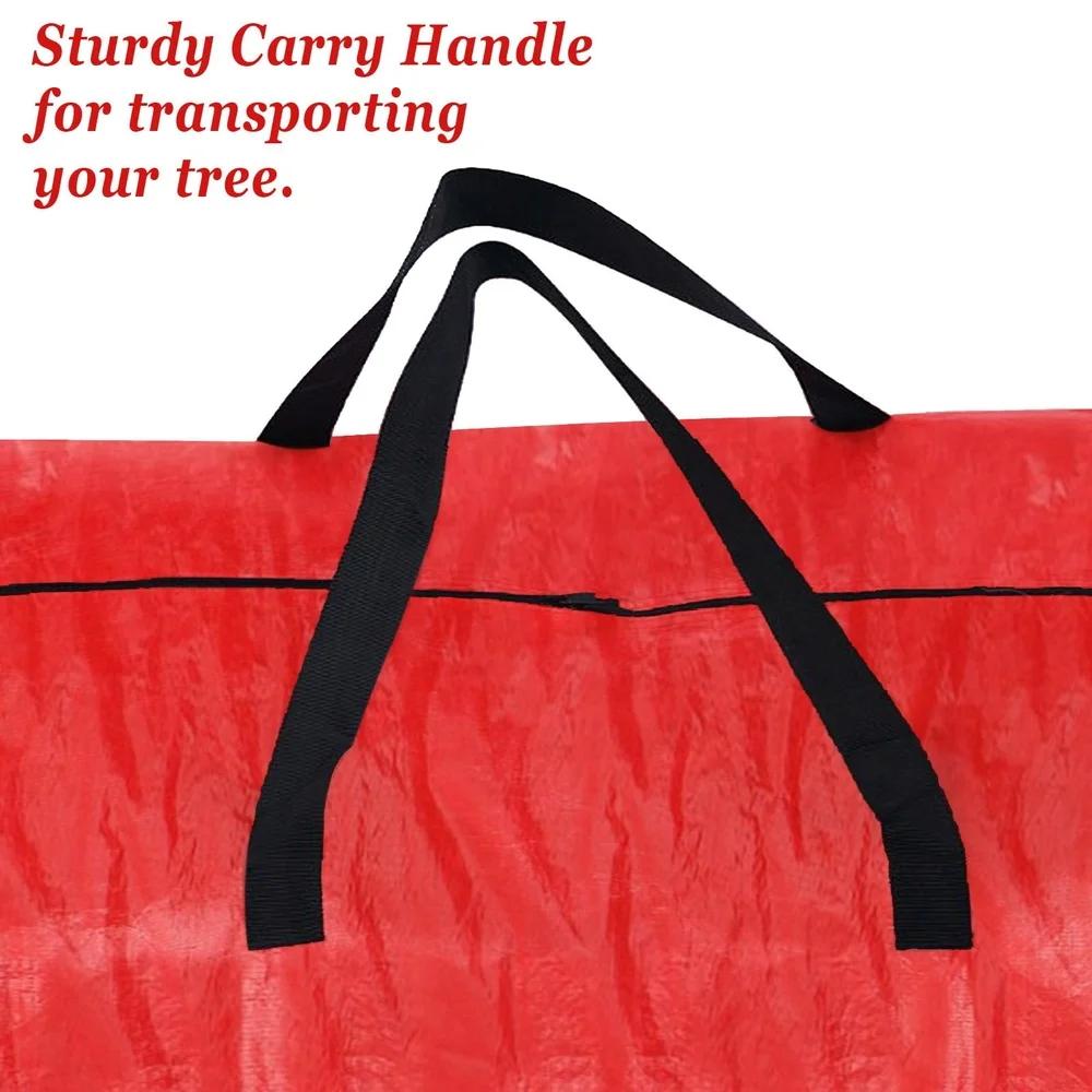 Large Christmas Tree Storage Bag Carry Handles Heavy Duty Zipper Holiday Cleanup Protects Artificial Trees 9ft Dust Moisture