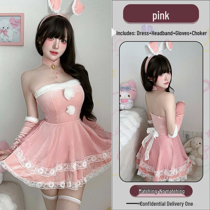 Festive Bunny Girl Cosplay Outfit: Sexy Christmas & New Year Lingerie