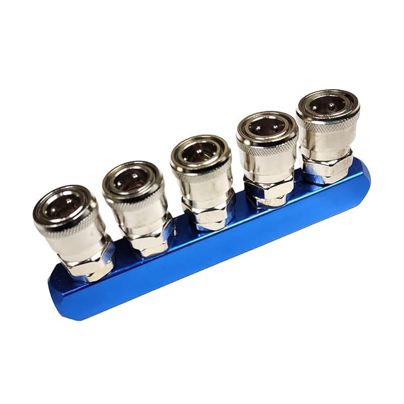 

R-STYLE The compressor outlet can be branched into any number of branches, greatly increasing work efficiency. one touch air coupler socket (5