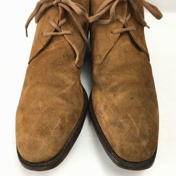 VAN BOMMEL All Leather Goodyear Welted Suede Chukka Boots Brown size 8.5G 27.0-27.5 Men's(USED)