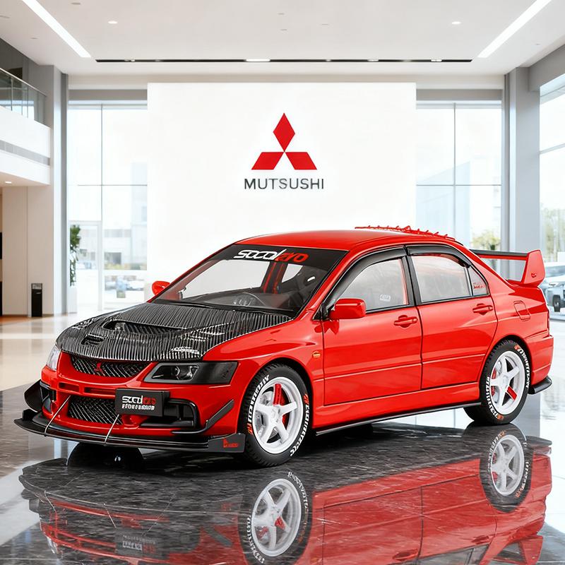 1/24 Mitsubishi Lancer Evolution IX EVO Modified Car Alloy Car Model Sound and Light Children's Toy Collectibles Birthday Gift