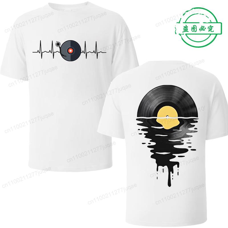 Tee Shirts for Men Women DJ Music Clothing Phonograph Record Print Funny Tshirt T-Shirt Tee Shirt for Men Music Lover Gifts