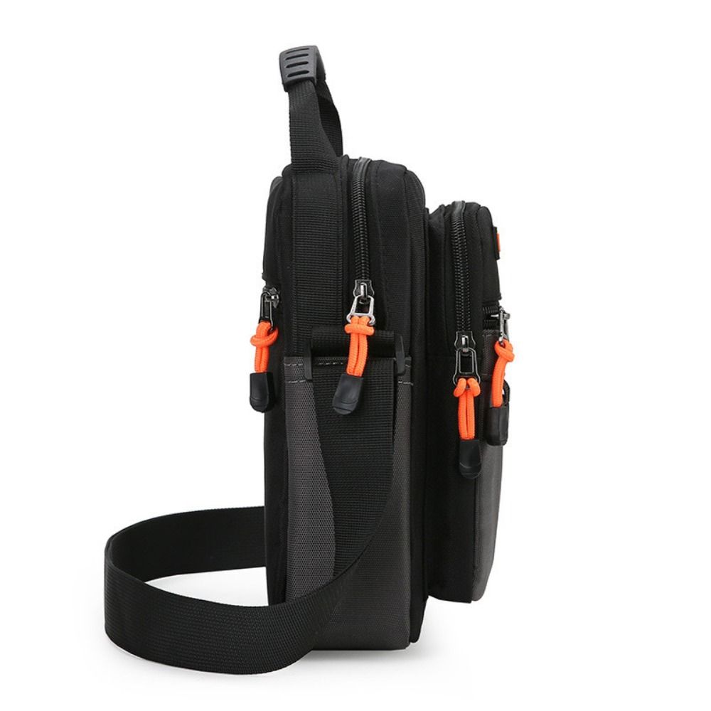 Multi-pockets Men's Business Bag Large Capacity Canvas Crossbody Bag Men's Shoulder Bag  Male