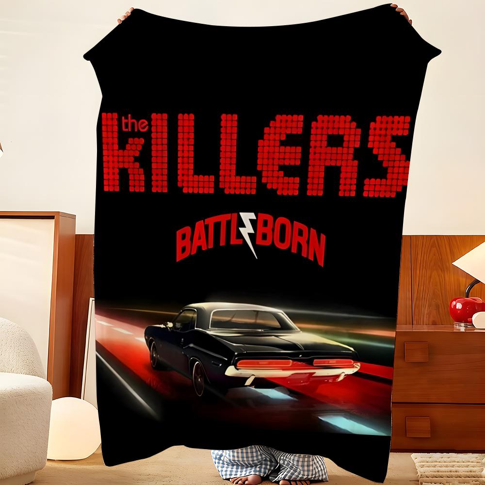 Music T-The K-Killers Throw Flannel Throw Blanket, Lightweight Cozy, Durable Washable cute Cool