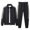 Sports Suit Men's Three Bar Suit Men's Stand Up Collar Plus Size Suit Fashionable