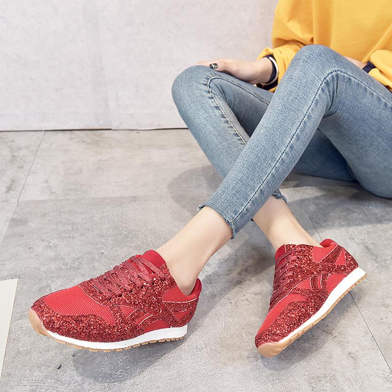 Large-size Lace-up Casual Sports Shoes, Versatile Basic Shoes for Women