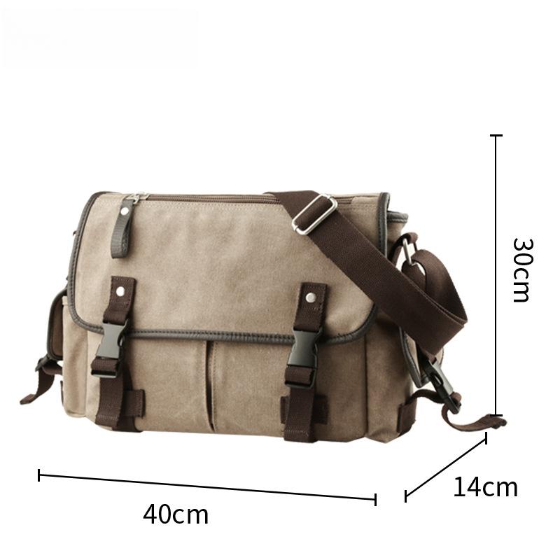 

Холщовая мужская сумка-мессенджер Винтажная деловая сумка для мужчин Повседневная Вмещает 13-дюймовый ноутбук Большая вместимость Прочный портфель Мужская сумка 40cm*14cm*30cm