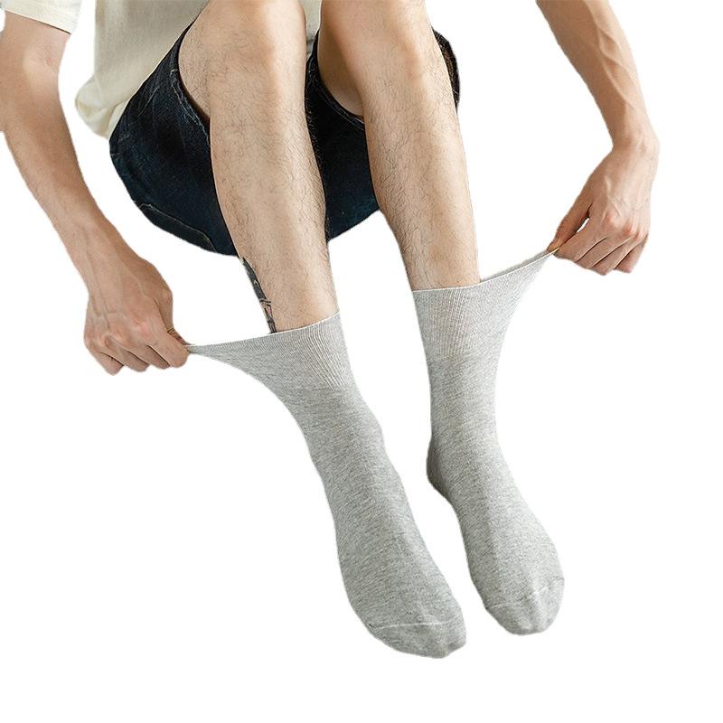 Men Spring and Summer Middle Aged and Elderly People Loose Mouth Not Foot Cotton Socks