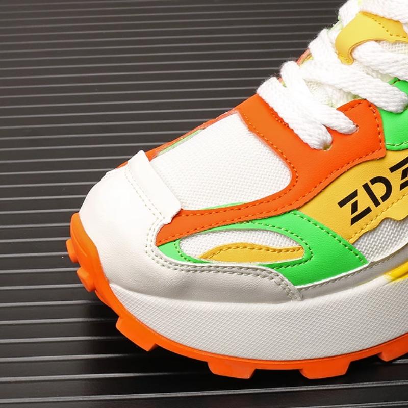 Trendy men's shoes, breathable mesh dad shoes, Korean-style fashionable thick-soled sports casual shoes   b30