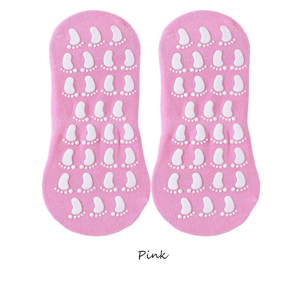 

Масаж стоп Унісекс Точкові гумові шкарпетки Товсті вельветові шкарпетки Шкарпетки для батута Нековзкі шкарпетки для підлоги Pink