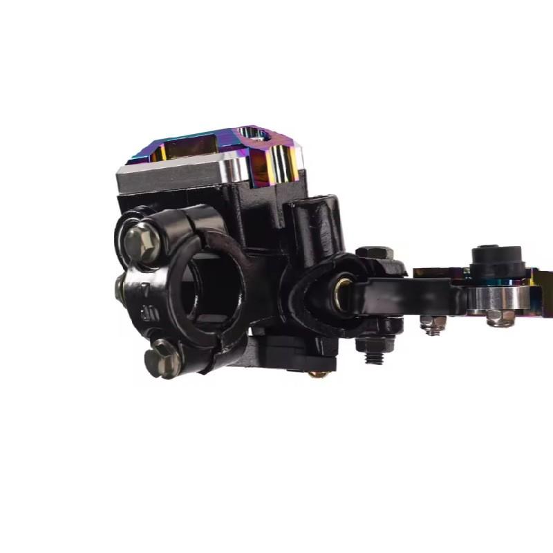 Universal 22mm CNC Aluminum Motorcycle Front Brake Master Cylinder With Clutch Handbrake Lever Assembly Colorful Anodized Finish