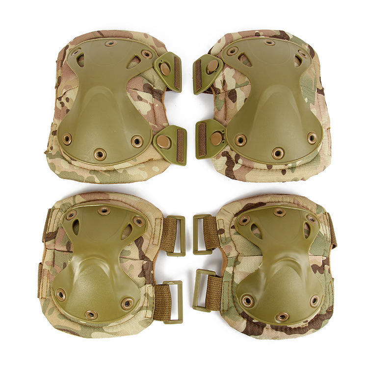 2024 Custom Logo Camouflage Tactical Sport Knee Pad Sets Protective Training Gear for Elbow & Knee L камуфляж зеленый