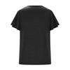 Women's Summer Basics T-Shirt Ruffled Sleeves Color Fashion V Neck Short Sleeve Loose Top