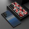 Magnetic For Magsafe Case For Samsung Galaxy S26 Ultra S25 Edge S24 S23 S22 Plus S21 FE Geometric Cloth Texture Hybrid Matte Cover