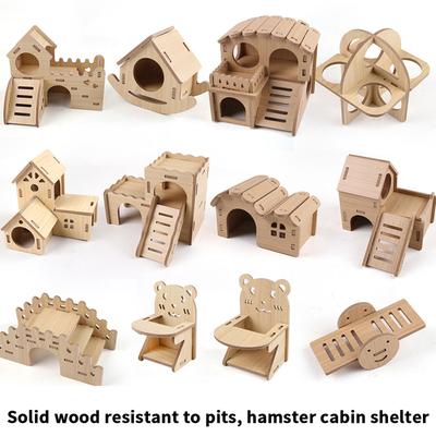 1 Stück Hamster Spielzeug Holzbrücke Wippe Schaukel Spielzeug Kleintier Aktivität Kletterspielzeug DIY Hamsterkäfig Zubehör