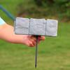 Imitation Stone Garden Fence Garden Landscaping Edging Border Panel Decorative Plastic Retaining Border with Stake for Flower Bed Path Lawn Outdoor