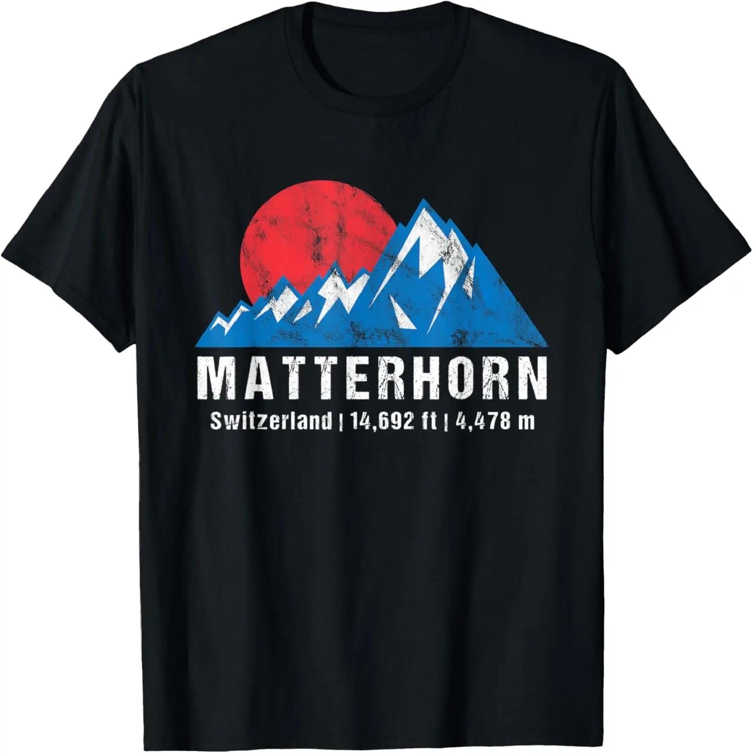 Retro The Matterhorn Switzerland Mountains T-Shirt XXXXL
