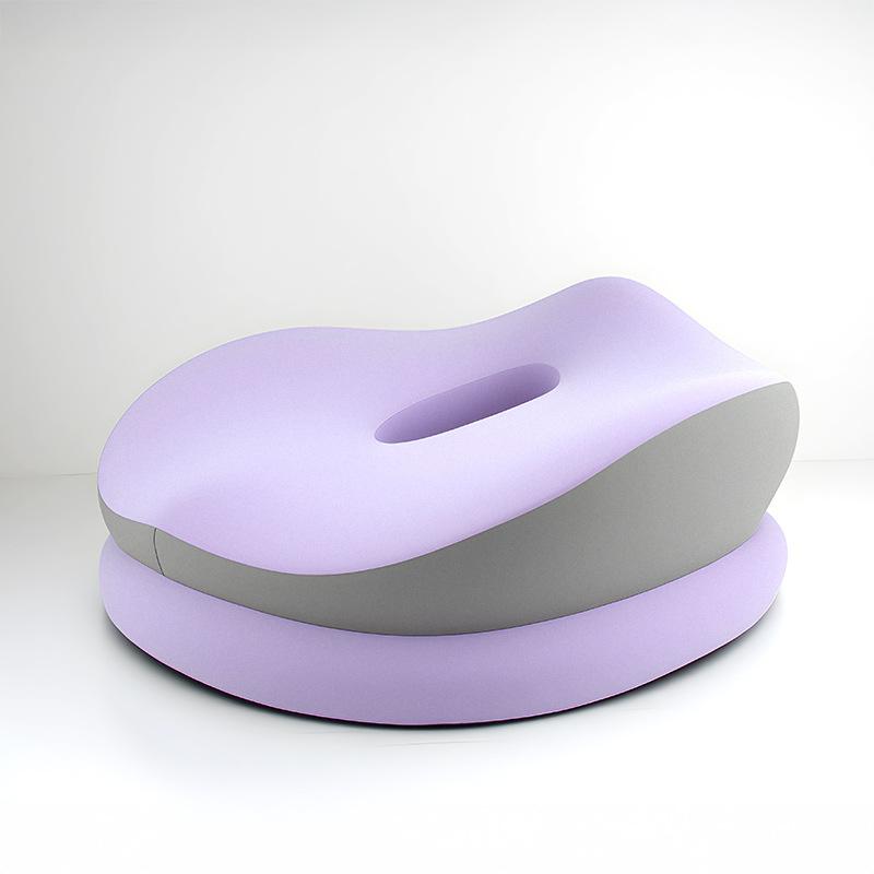 1pcs Memory Foam Seat Cushion Pressure Relief Non Collapse Pad with Hollow Center for Office Chair Back Support Summer Use
