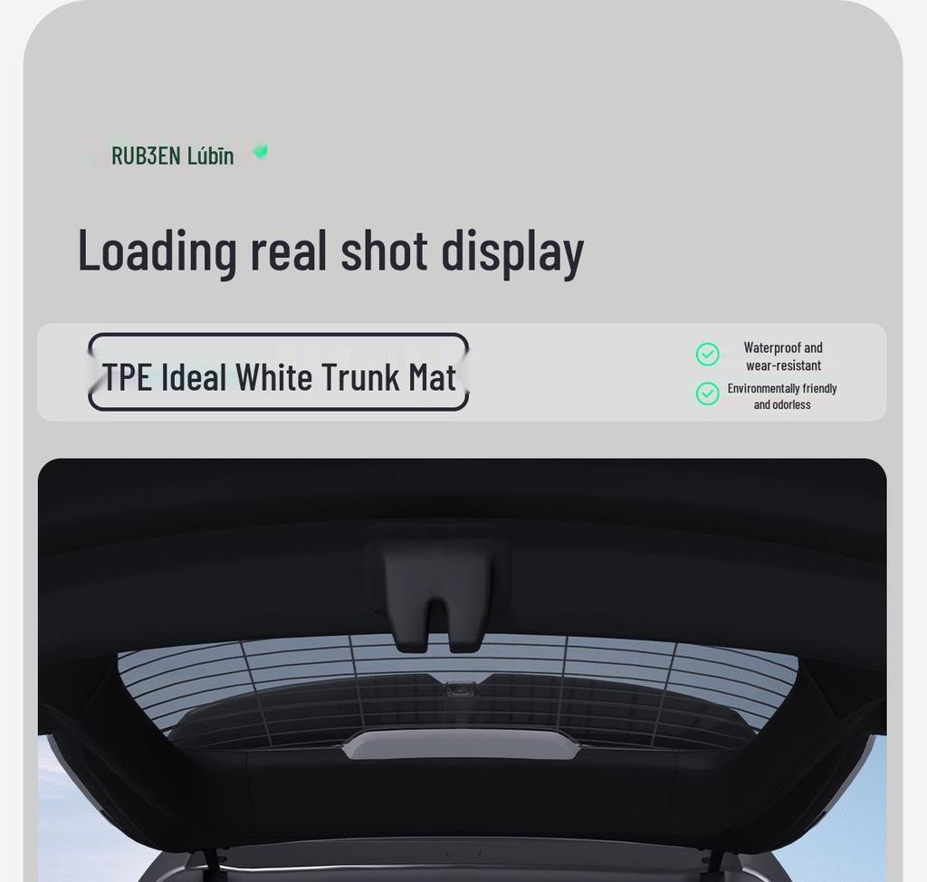 Ideal i6/i8 TPE Trunk Mat: Semi-enclosed, Non-slip, Wear-resistant Car Accessory