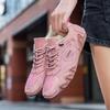 Fashion Women Shoes Summer Trendy Stitched Sole Durable Upper Comfortable Breathable Durable Flat Shoe Men Outdoor Cycling Training Walk