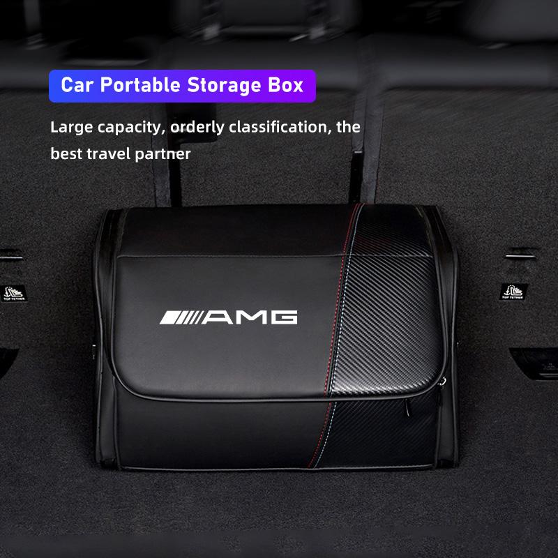 Car Trunk Organizer Zipper Foldable Storage Box Tire Valve Cap For Mercedes Benz AMG E S C A B Class GLE GLS CLA CLE GLC CLS GLA PK9