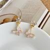 Light Luxury Zircon Stud Earrings Women's Fashion Flower Earrings Elegant Butterfly Pendant Earrings Party Wedding Jewelry Gifts