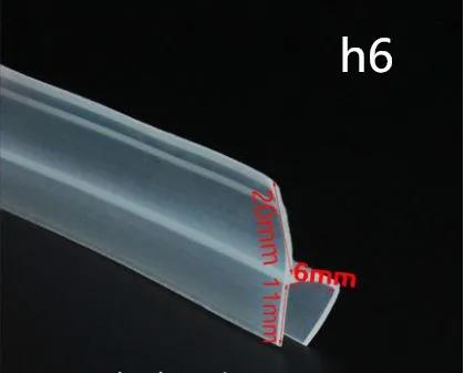 Verbreiterte F/h-Form Silikonkautschuk Duschraum Tür Fenster Glas Dichtungsleiste Wetterleiste für 6/8/10/12 mm Glas
