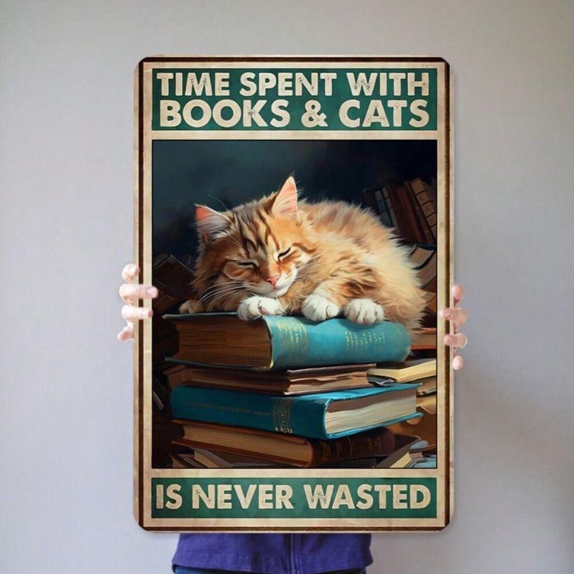 Metal Wall Art Vintage Cat Poster 30x40 Home Decor