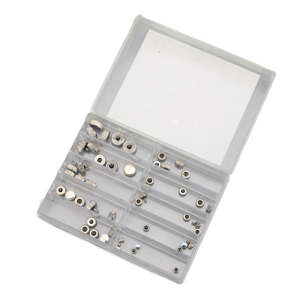 50PCS Watch Crown Adjust Time   Lifespan High Hardness Mixed Set Metal Replacement Watch Crown