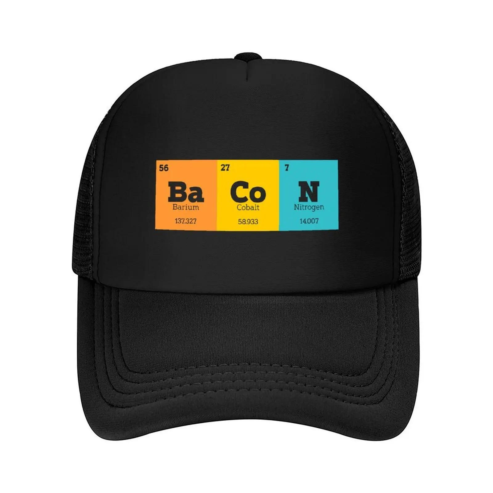 

Bacon Periodic Table Elements Baseball Cap Trucker Hat custom caps Uv Protection Solar Hat foam party Hat Mens Caps Women s