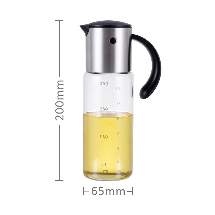 Automatic Open Close Oil Bottle Glass Condiment Bottle Heat Resistant Kitchen Oil Dispenser