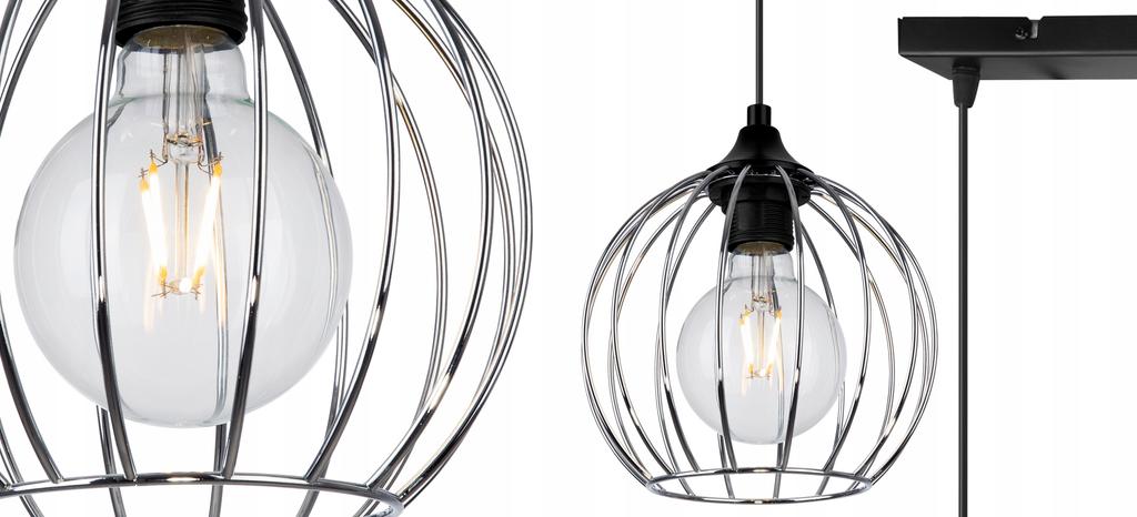 CEILING HANGING LAMP, WIRE CHROME LED