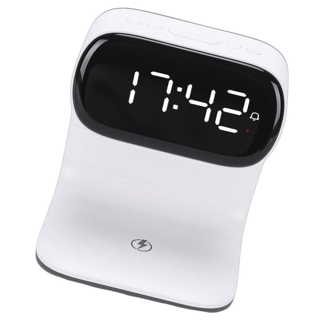Digital Alarm Clock with Wireless Fast Charging Station 15W Touch Smart Lamp 3 Colors Nightlight for Living Room Bedside