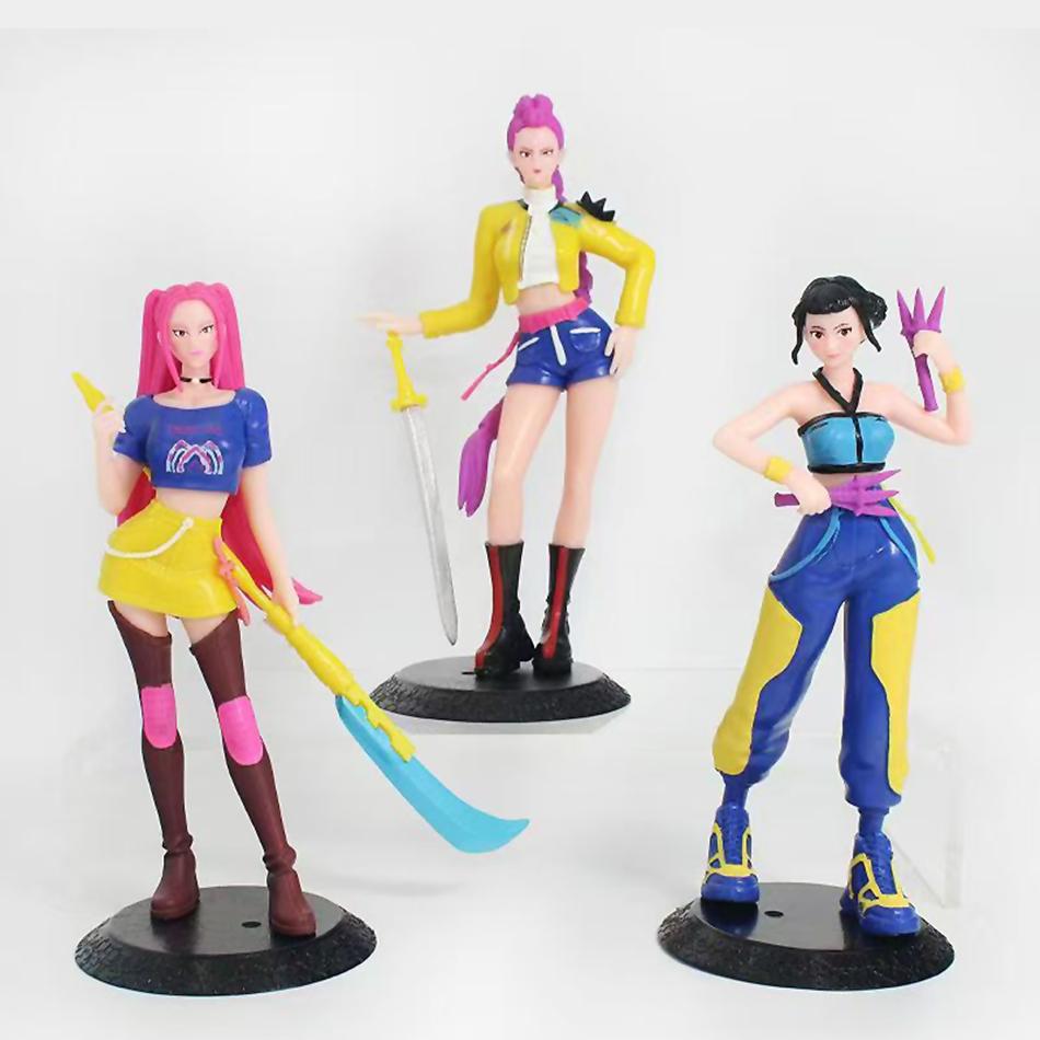 3 Kinds Kpop Demon Hunters Figure Model Toy PVC Cartoon Peripherals Rumi Mira Zoey Desk Decoration Collection Figures Model Toy