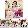 Creative Reversible Panda Plush Toy Soft Adorable Unicorn Pillow For Girls Birthday Gift