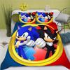 Duvet Cover Pillowcase Cartoon Movie H-Hedgehog S-SonicES 2/3 Piece Bedding Sets Twin Queen King Size Kids Adult 2/3piece Set