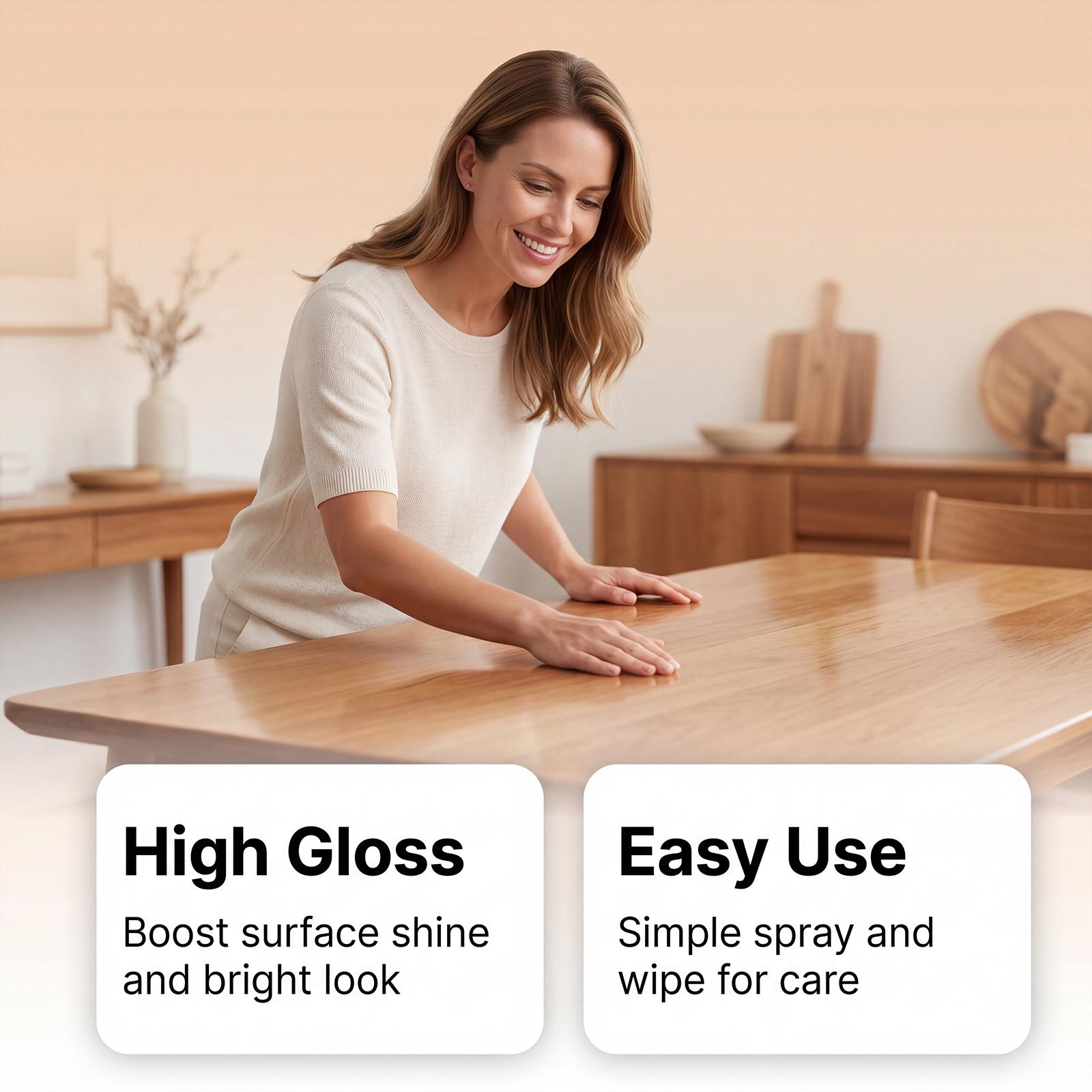 

Beeswax Wood Polish Spray 120ML Essential Oil Wax with Sponge and Cleaning Cloth for Wood Furniture Care and Maintenance one size білий