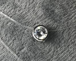 5 Colors Dazzling Zircon Necklace Invisible Transparent Fishing Line Simple Pendant Necklace Jewelry For Women Pearl Jewelry