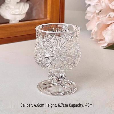 Vaso de chupito mini retro grabado de ZISIZ con base alta