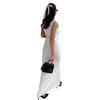 European and American Temperament V-neck Vest Suit Women's 1116 Autumn Commuter White Top Long Skirt Two-piece Women's Clothing