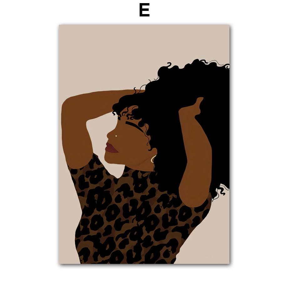 Glasses Flower Fashion Pop Black Girl Wall Art Canvas Painting Posters And Prints Wall Pictures For Living Room Home Decoration