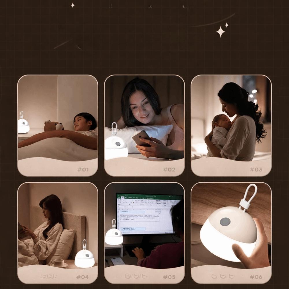 Soft Silicone Material Portable Tent Lamp Warm White Dual Modes Outdoor Soft Lighting  Tents