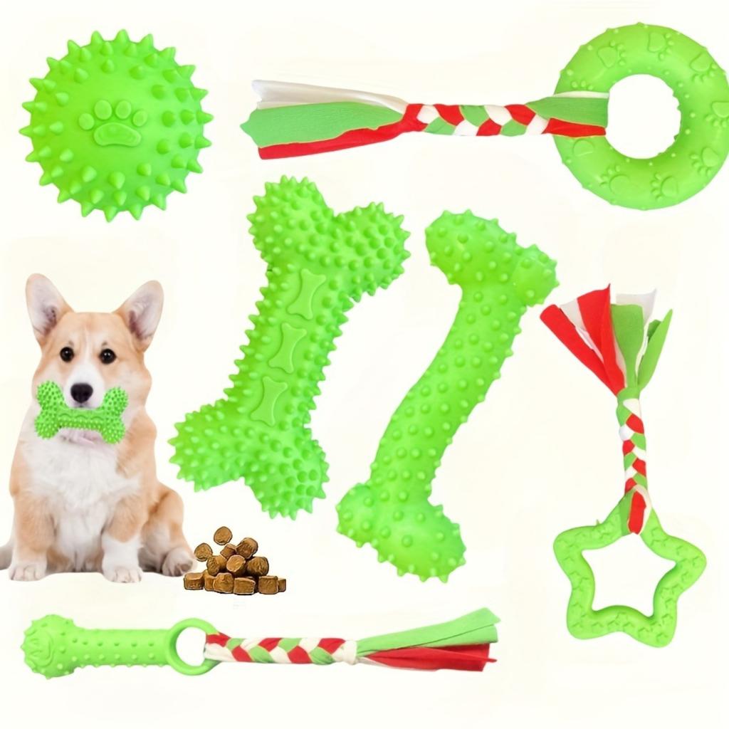 6-Piece Puppy Toy Set for Small Dogs - Teething Toys Variety Bundle for Fun and Play