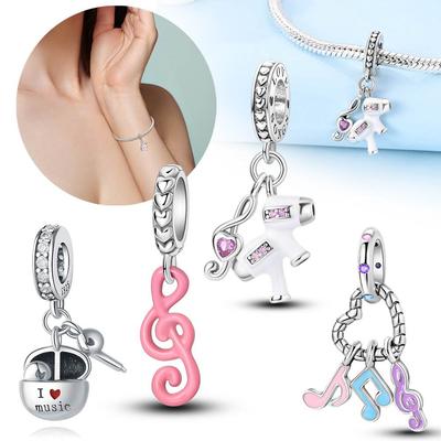 Charms Plata Copper Colors Bluetooth Headset Pendant Jewelry Fit Authentic Fashion Bracelet Diy Fine Jewelry Gift Women's
