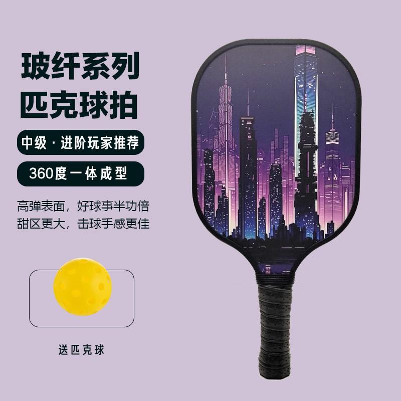 Pickleball Paddle Fiberglass Training Racket Lightweight Durable Outdoor Sports Toy