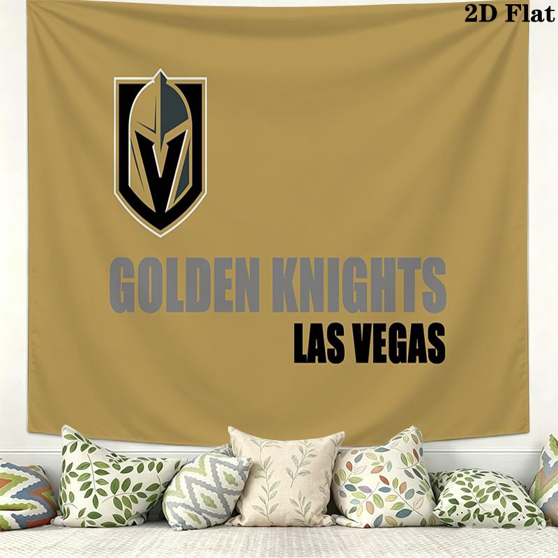 Vegas Golden Knights Wall Tapestry Aesthetic Wall Hanging Printed Fabric Blanket Decorative Tapestries for Bedroom Living Room Home Decor
