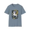 Unisex Softstyle T-Shirt Mens Womens Tees Top Sorrowful Unicorn Crescent Moon Fantasy Fall Halloween