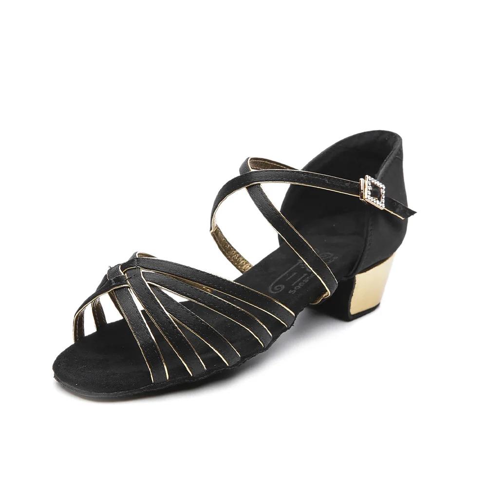 Newest Girl Latin Dance Shoes Children Ballroom Tango Cha-Cha Dance Soft Sole Salsa Practice Shoes