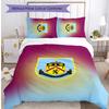 Set Lenzuola Stampato Burnley Football 3 Pezzi, Comodo Set Copripiumino per Camera da Letto Amico della Pelle