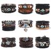 Vintage Bohemian Style Beaded Men'S Bracelets Multilayer Wood Beaded Coconut Beaded Chain Jewelry Accessories Gifts